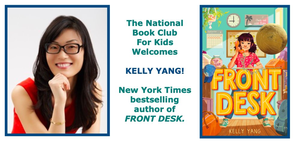 NationalBookCl1's tweet photo. We are looking forward to hearing from @kellyyanghk on Thursday!  There's still time for 4th-6th graders to join us!  https://t.co/mzd1hTvx5W @Scholastic https://t.co/GoqxBgsSTe