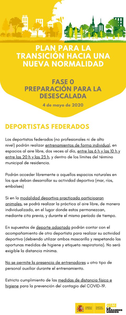 CDValdebebas's tweet photo. Nuestros deportistas federados en @FMTriatlon podrán salir 2 veces al día a entrenar. Recomendación: Llevar DNI y carnet federativo. #Precaución #cdvaldebebas #valdebebas https://t.co/hL50SLMXr2