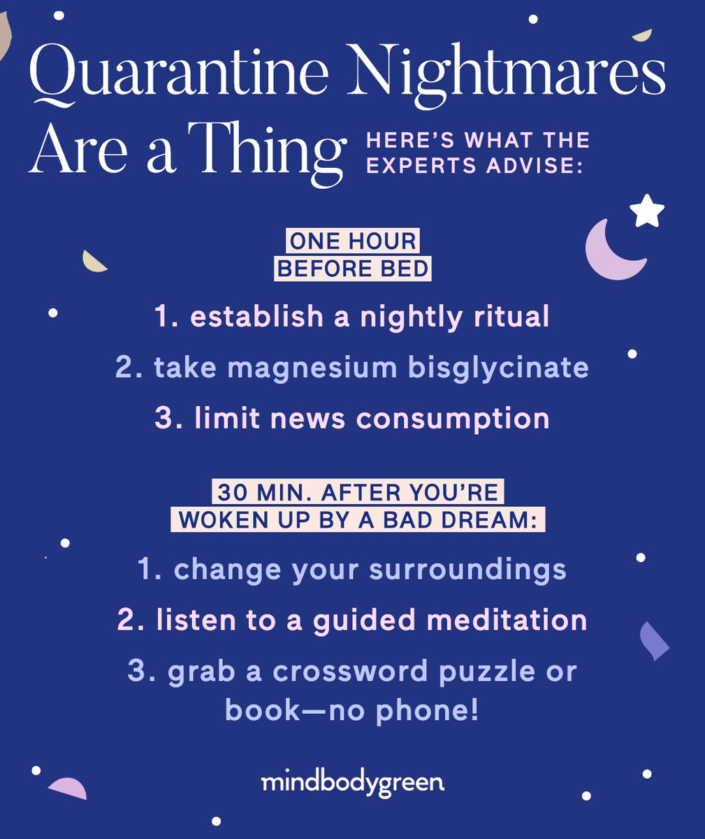 Mindbodygreen On Twitter You Re Not The Only One Having Vivid Dreams Lately Weird Dreams Are One Thing But If You Re Having Quarantine Nightmares There May Be A Few Things We Can