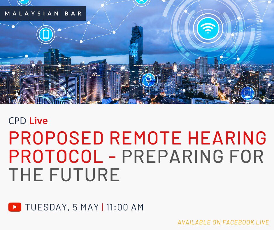 MBarCPD's tweet photo. Join us on Tue, 5 May, 11 am on Zoom to explore the Remote Hearing Protocol that has been drafted as a proposal in order to aid the process of participation in a virtual hearing.

Advance registration is required, find out more and register now: https://t.co/txuE23w2R1 https://t.co/vRKGQLiUWc