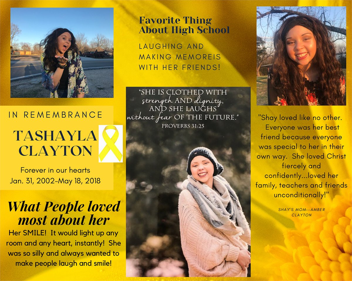 Today, we recognize a very special 2020 senior. 

In memory of Tashayla Clayton
#2020WillardSeniorSnapshots

**Please like &amp; share out! Leave a comment with congratulations, a fun memory, why you're proud of them, or something you like about them.**