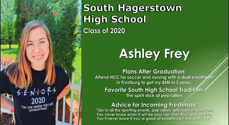 💚💚SOUTH HIGH
 SENIOR SPOTLIGHT!! 💚💚
              #class2020