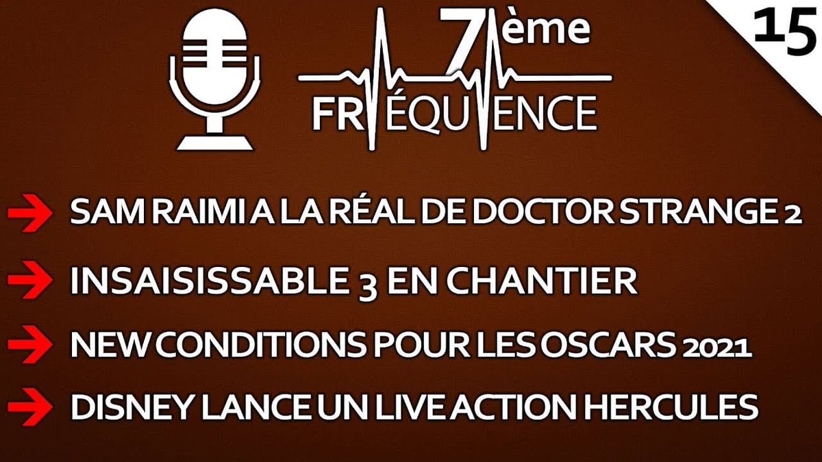 7Frequence's tweet photo. NOUVEAU PODCAST DISPO ! 🎙

NEWS CINÉMA DE LA SEMAINE || SAM RAIMI ET DOCTOR STRANGE 2, FILM HERCULE... 

➡️La vidéo : https://t.co/NgN4KH45BZ https://t.co/URb8xLFSJH