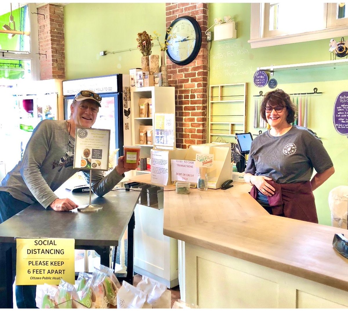 WHScrivens's tweet photo. We are pleased to support the @thymeandagain community soup program. Kudos to Sheila Whyte and Mike Moffatt for once again recognizing a need in our community and stepping up to make a difference. #ThymeToGive #WeAreInThisTogether #Covid19 #feedingourneighbours https://t.co/GMjdb2DedE
