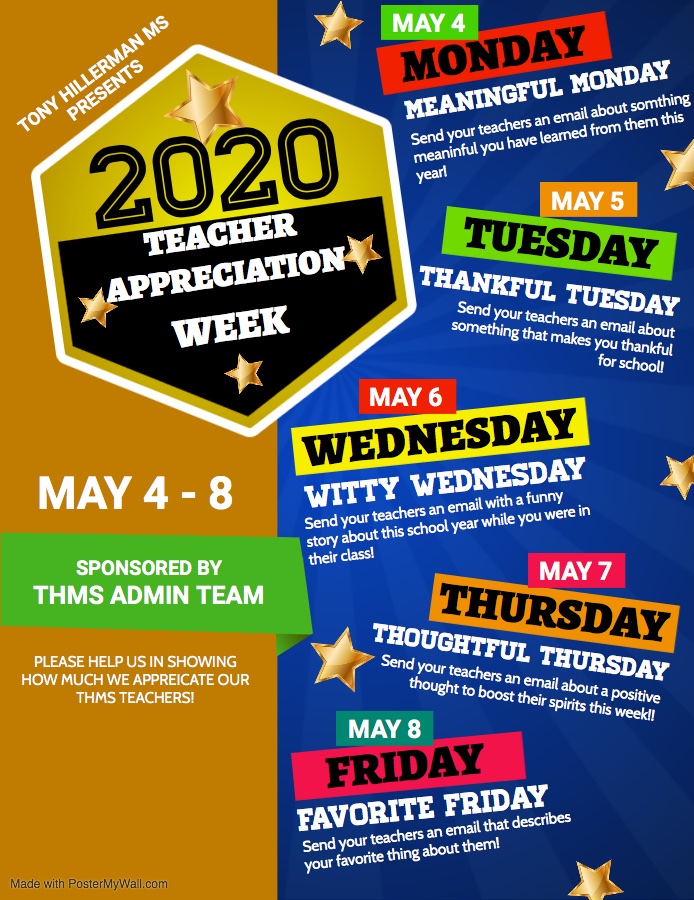 TrumanTigers24's tweet photo. THUNDER, help me show appreciation to our outstanding teachers this week! #ThankATeacher #ThunderInAction @ABQschools @APSLZ3 https://t.co/EO3fua8QgM