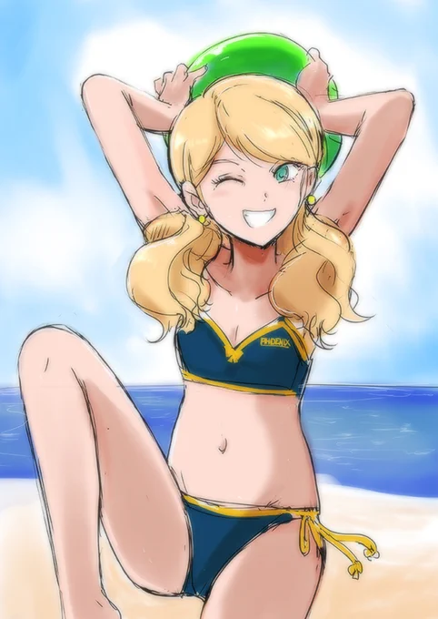 地球のリゾートで夏休みを満喫するリタちゃんです。 