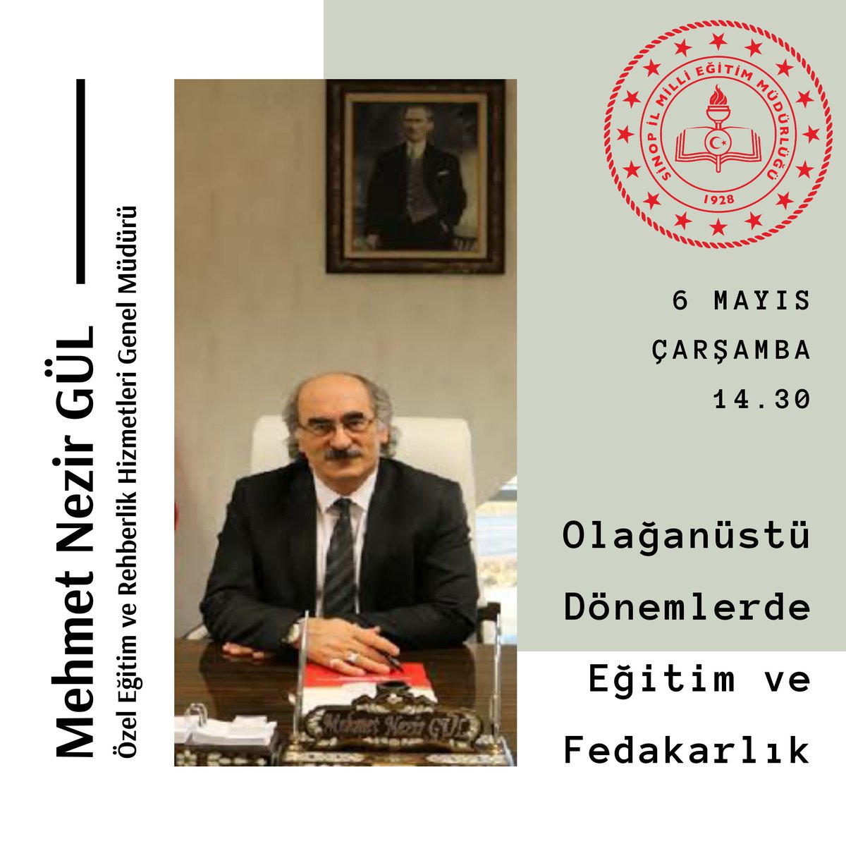 sinopilmem's tweet photo. Uzaktan eğitimlerimiz devam ediyor.

"Olağanüstü Dönemlerde Eğitim ve Fedakarlık"

🗓 6 Mayıs Çarşamba

🕑 14.30

@tcmeb 
@ziyaselcuk 
@YLDZercan1957 https://t.co/gTNLoZ4ztO
