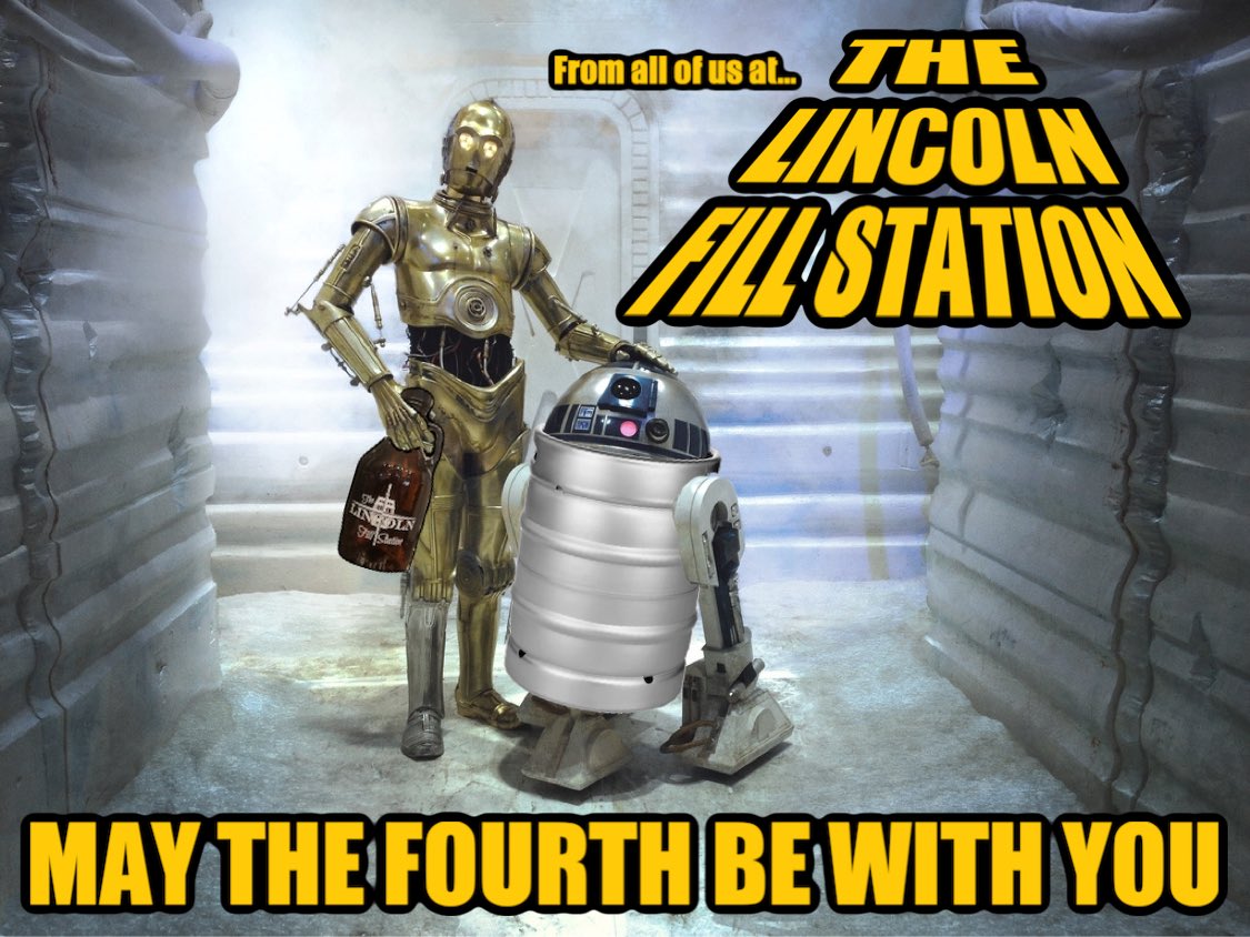 LincolnFillSta's tweet photo. Get some #CraftBeer, grab some #cigars... and binge every #StarWars movie imaginable! #MayTheFourthBeWithYou! https://t.co/pvtMLngbjk