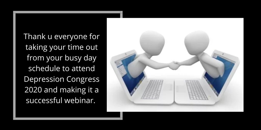 depressioncong2's tweet photo. #ThankYou you of your actively #participation in the webinar and sharing your thoughts on #Depression and #psychiatry..

#staysafe
#stayhome
#COVID19 https://t.co/t46S1vwYe9