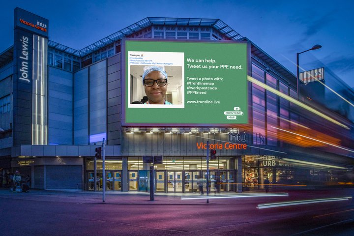 FrontlineMap's tweet photo. Are you a #healthcareworker in need of #PPE? Tweet us your needs using #frontlinemap #workpostcode & #ppeneed - if you share a #selfie we'd love to feature you as our #healthcarehero on one of our billboards, like @Ecosurg (with your permission) https://t.co/k2KS0CWPXm