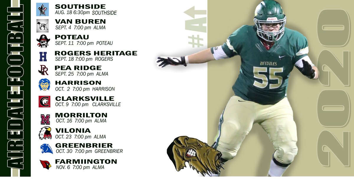 Alma_fball's tweet photo. 2020 Airedale Football #only1Airedale #AUp https://t.co/5y2KAc5vNR