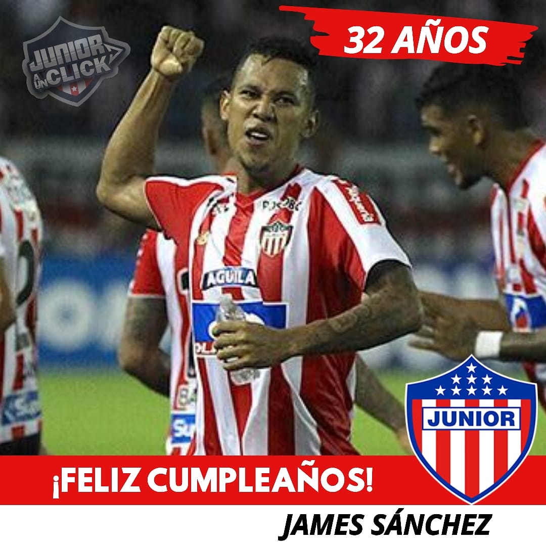 Junior_un_Click's tweet photo. #CUMPLETIBURON

James Sánchez, mediocampista barranquillero que integra a Junior desde 2016, cumple hoy 32 años. En 5 temporadas como tiburón, James Sánchez ha conquistado cuatro títulos.

¡FELIZ CUMPLEAÑOS @jamessanchez_06!

#JuniorAUnClick https://t.co/AU8M9QDOC1