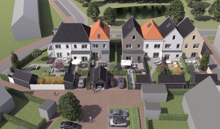 Impressie van de herenhuizen in onze nieuwe bouwfase F2! Geïnteresseerd? Kijk op aria-goes.nl/fase-f2-vedelp…