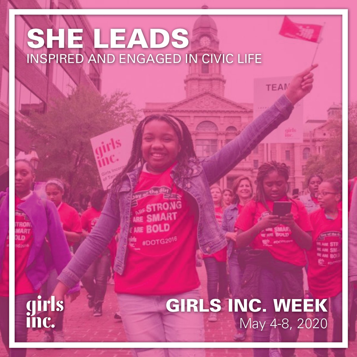 Stephanie Hull (@stephaniejhull) on Twitter photo This week is #GirlsIncWeek 2020: “She Leads: Inspired and Engaged in Civic Life.” Girls
aren’t too young to be affected by the decisions of policymakers, and they aren’t too
young to have a meaningful impact on our civic processes. <a href="/girls_inc/">Girls Inc.</a> This week is #GirlsIncWeek 2020: “She Leads: Inspired and Engaged in Civic Life.” Girls
aren’t too young to be affected by the decisions of policymakers, and they aren’t too
young to have a meaningful impact on our civic processes. <a href="/girls_inc/">Girls Inc.</a>