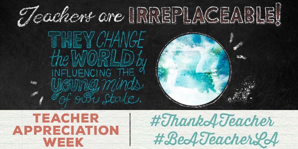 ssdlouisiana's tweet photo. It is so good to wake up and be thankful for all the teachers in our lives. .@LaSSDSupt sends thanks to the awesome teachers at #LSD and #LSVI. #ThankATeacher #BeATeacherLA #EducationWithoutLimits #LaEd https://t.co/8E4hqf44bT