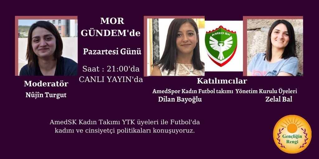 GencliginRengi's tweet photo. Mor Gündem'de, Futbol'da Kadını ve cinsiyetçi politikaları konuşuyoruz.

Bu akşam saat 21:00 de twitter ve youtube hesaplarımızda canlı yayındayız. https://t.co/8qTry5CbJL
