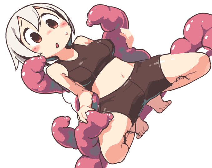 最近触手絵上げてないからエロイベント絵のボツ構図を置いておくぞ 