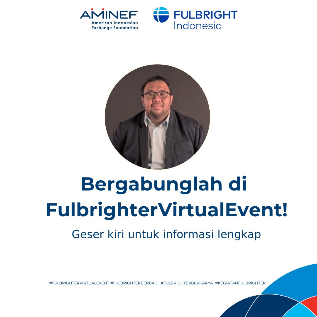 FulbrightID's tweet photo. #FulbrighterVirtualEvent – Fulbrighter Eka Nugraha Putra (2018 DIKTI-funded Fulbright Grants for Indonesian Lecturers-PhD akan menjadi dosen tamu di event yang membahas mengenai pentingnya kesadaran hukum. https://t.co/Y0EXlRgpiP