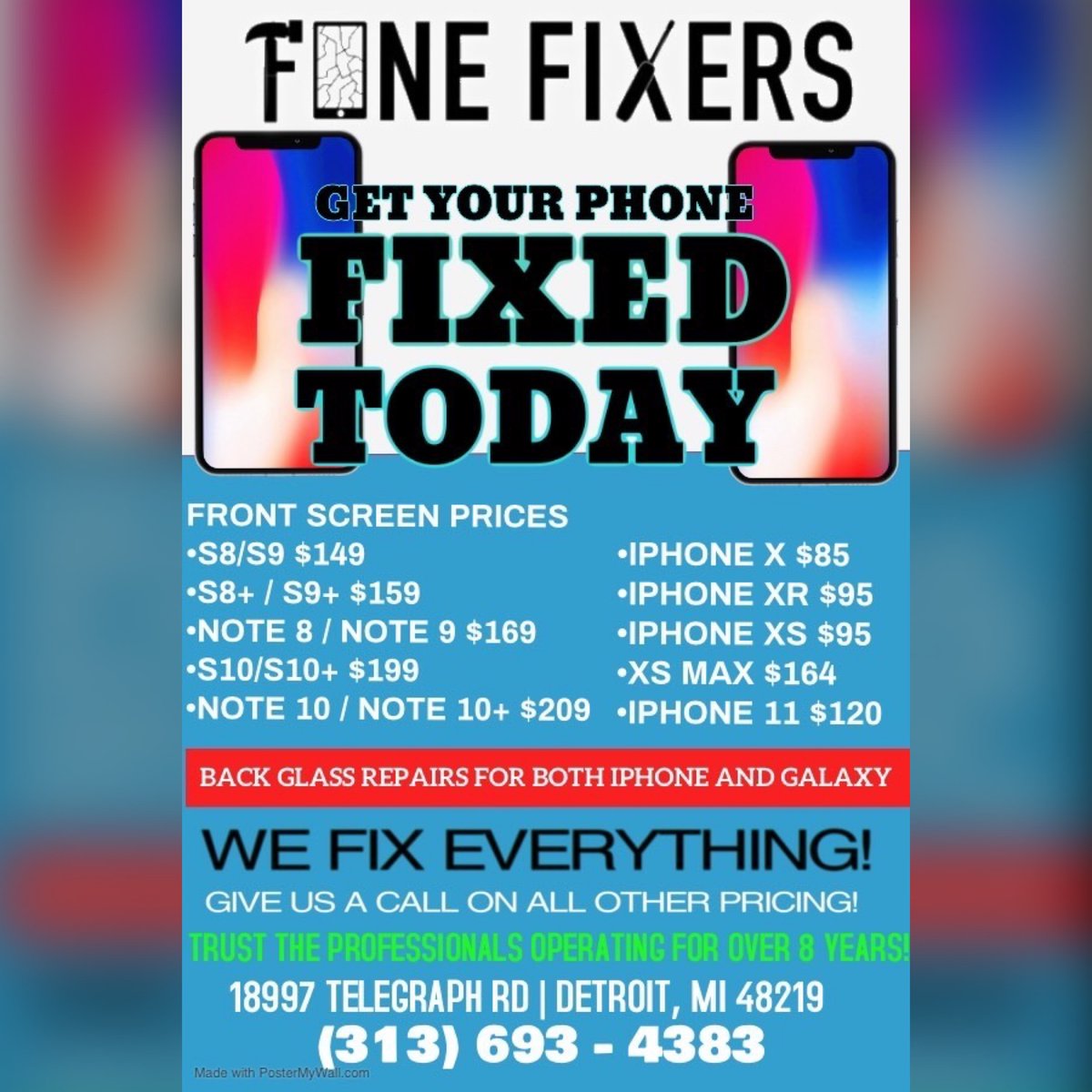 CrimeInTheD's tweet photo. Follow @fonefixers for all your smartphone repair needs. iPhones, Androids & more. #SameDayRepairs #CertifiedTechnicians @fonefixers https://t.co/sAJvaacXdu