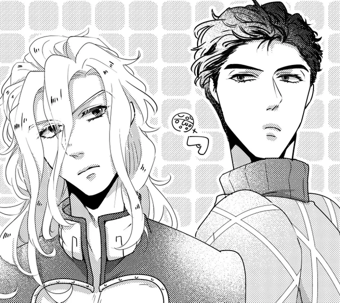ジョルミス??

タグ使わせて頂きました_('ω`_)⌒)_素敵な祭

#帽子を外したグイード・ミスタ祭り
#髪を解いたジョルノ・ジョバァーナ祭り 