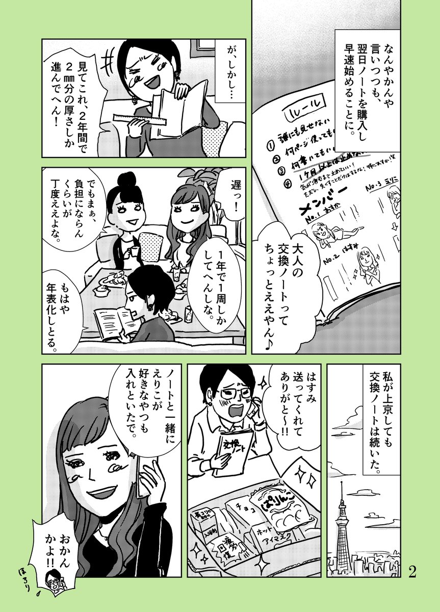アラサーの幼馴染み3人で交換ノートをする話

ふと思い立ち、めちゃくちゃ久しぶりにエッセイマンガを描いてみた。

#幼馴染み #交換ノート #帰省
#エッセイマンガ #日常マンガ
#漫画が読めるハッシュタグ
#春の創作クラスタフォロー祭り 