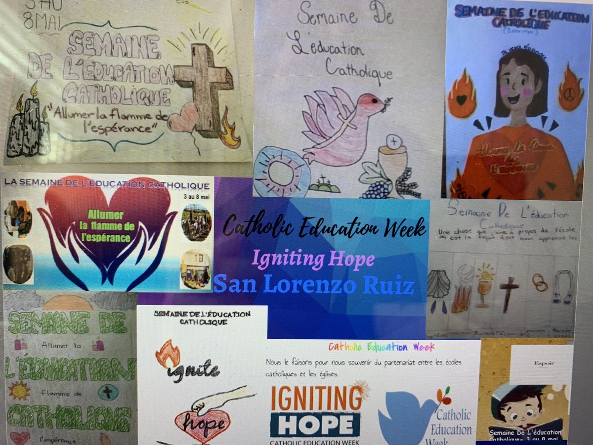 SLRuizSchool's tweet photo. #IgnitingHope SLR Begins to celebrate Catholic Education Week. We wish our families and staff a great day as we focus on “Our Hope in Christ” today. https://t.co/eXmlCgDfxP