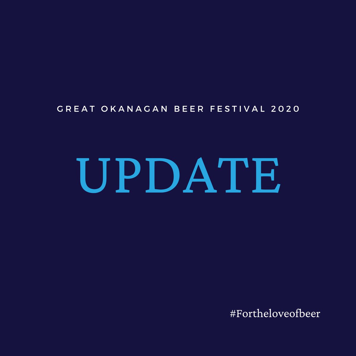 GOBeerFest's tweet photo. Check out our FB page or Instagram for the latest update on #GOBF2020

#Fortheloveofbeer #ExploreKelowna #TheGrowler #BCCraftBeer #CraftBeerBC #Covid19 #Coronavirus https://t.co/FAe8Qh9s7I