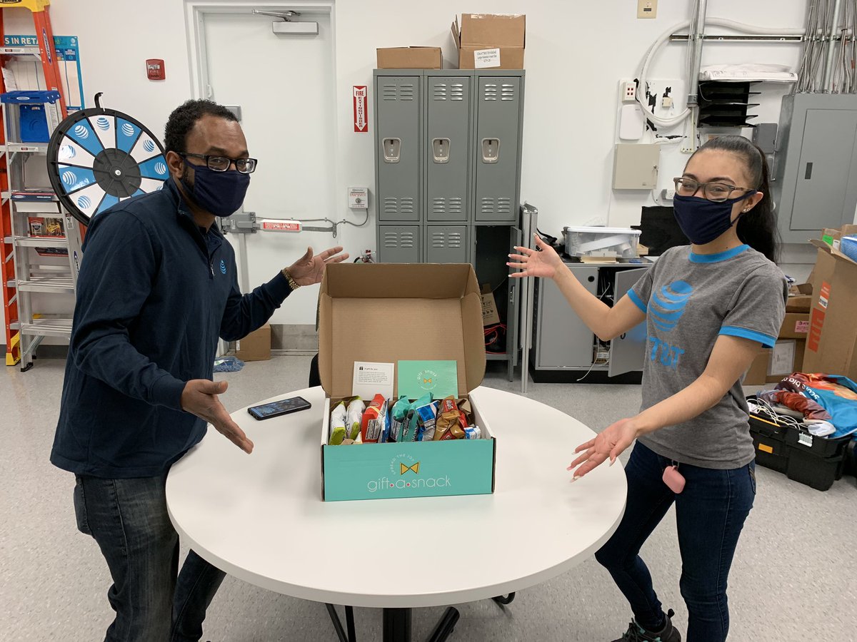 WOW 😁Thank you to New England leadership from the Methuen Team for our care package of snacks. Our quest to provide service to our customers will continue through these tough times #OneNE #LifeatATT #Methuen <a href="/CarolWalsh01/">Carol Walsh</a> <a href="/JPotter24/">Jason Potter</a> <a href="/pnixnix/">Peter Nixon</a>