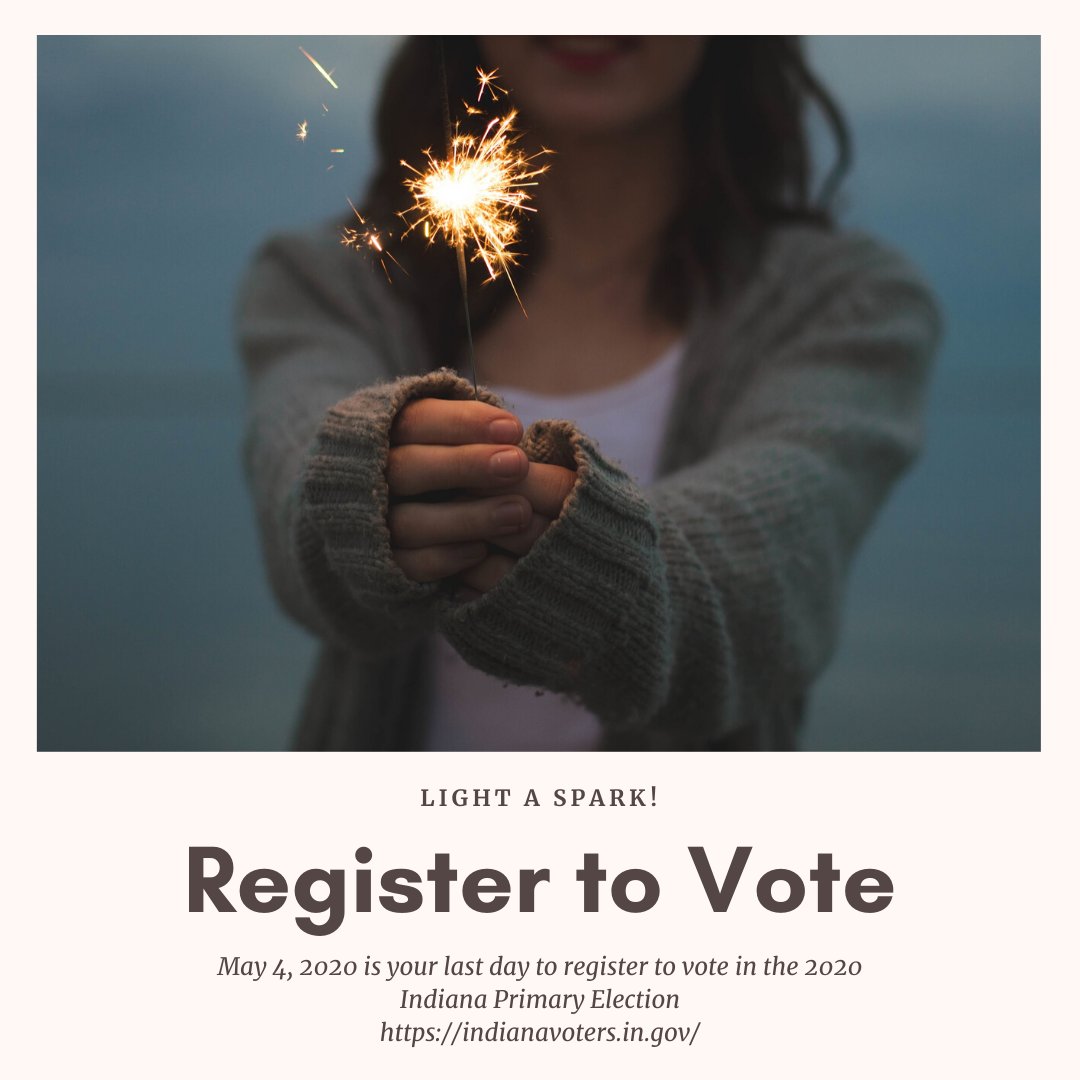 TODAY is the last day to register to vote in the 2020 Indiana Primary Election. Make sure that your voice is heard! It's easy! indianavoters.in.gov 
#thankyoufortwayne #repair2020voteyes