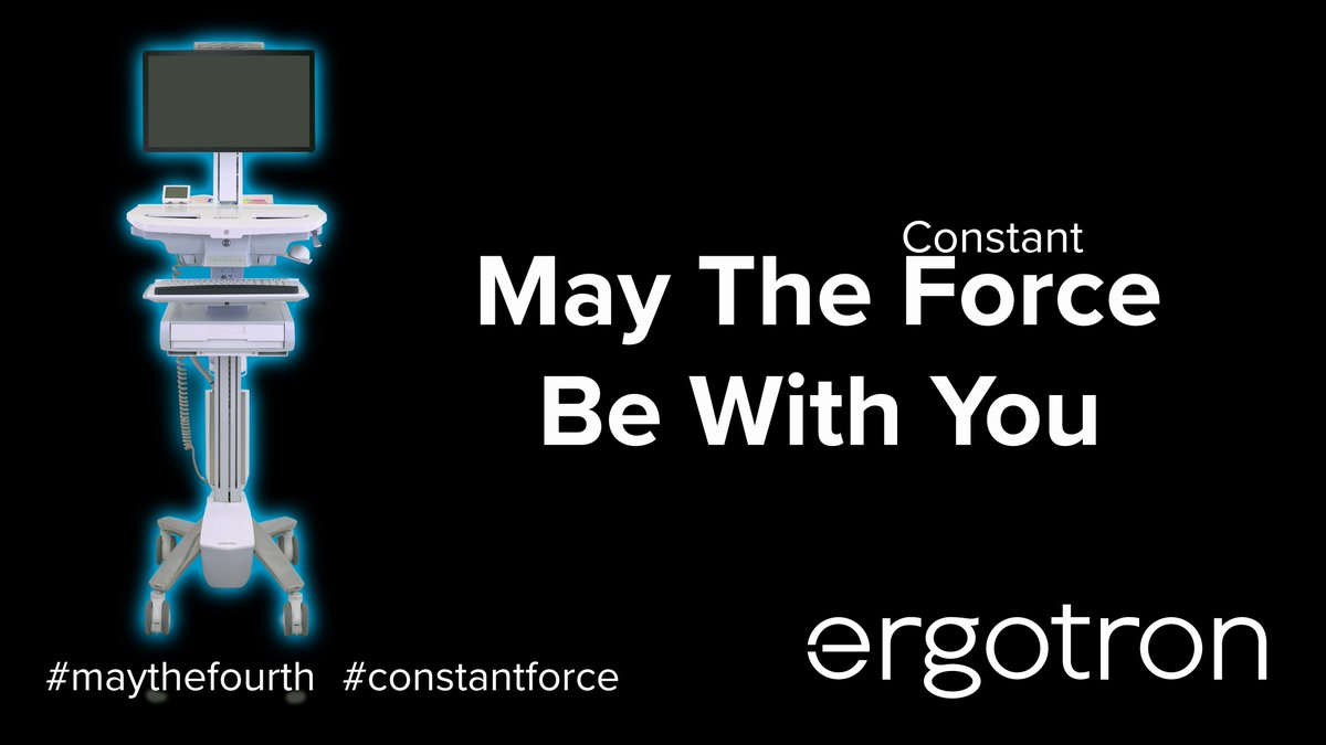 Ergotron's tweet photo. May the Constant Force be with you. #maythefourth #constantforce https://t.co/5oYWGIvtwQ