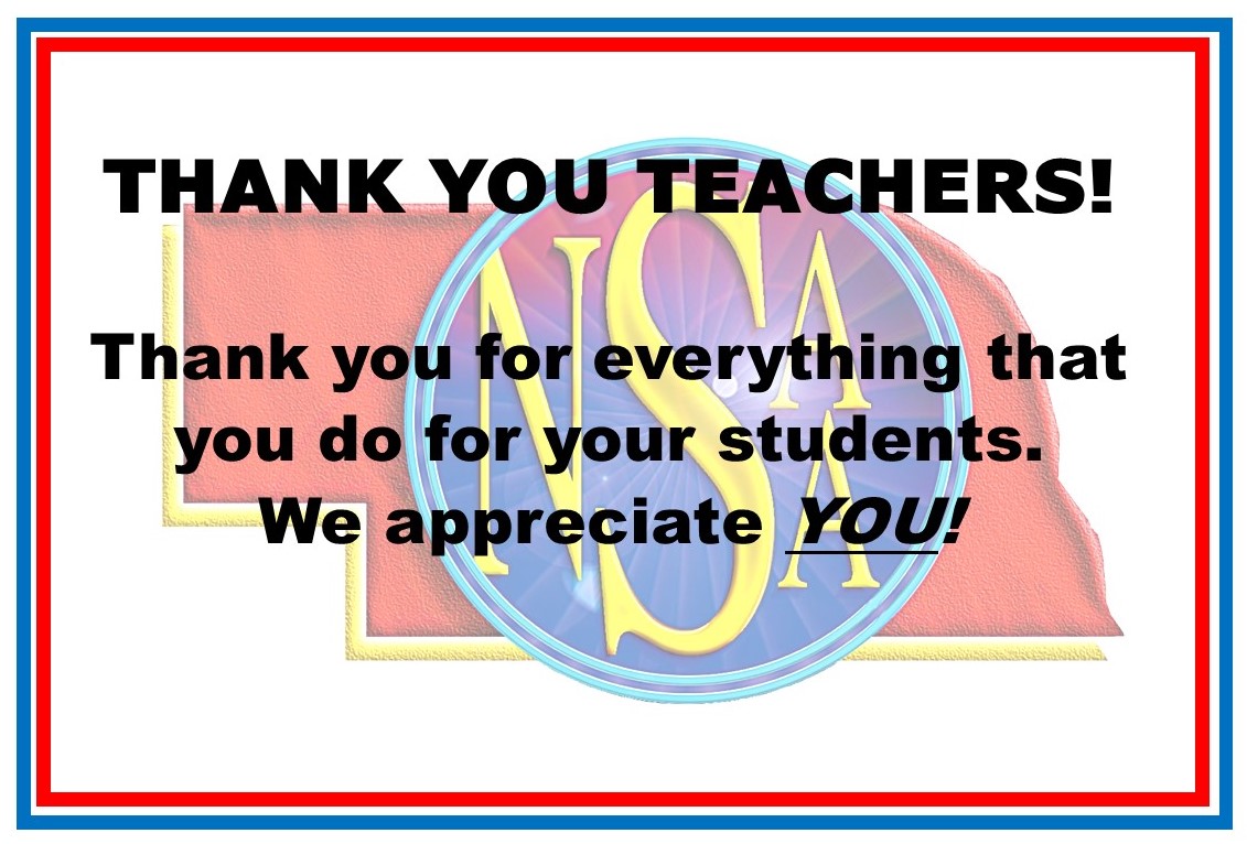 Happy Teacher Appreciation Week to all of you great teachers out there! Thank you for everything that you do. #ThankYouTeachers #nebpreps
