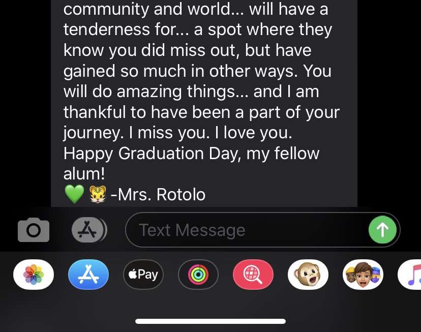 slidellhigh2020's tweet photo. a message from Mrs. Rotolo: ❤️ https://t.co/9KiaIMiCTz