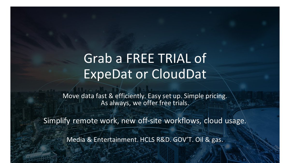 DataExpedition's tweet photo. Free trials: https://t.co/yTU6ZBlRzk 
#ExpeDat #CloudDat #cloud #govtech #oilandgas #lifescience https://t.co/0H5v6q1SHc