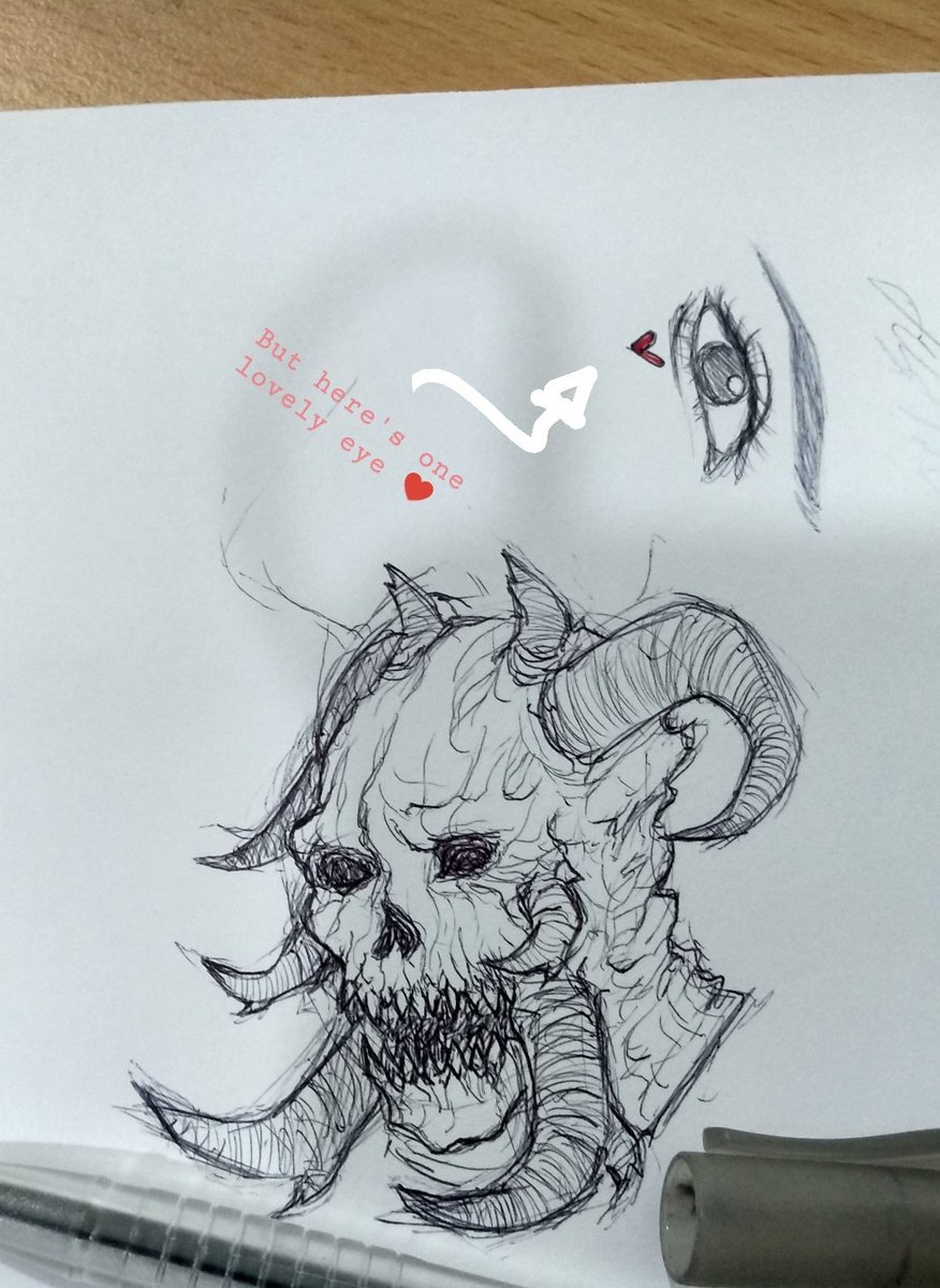Not related to fanart. I actually loves to draw alot of inhuman thing, but mostly I do love to draw skulls and bones ? 