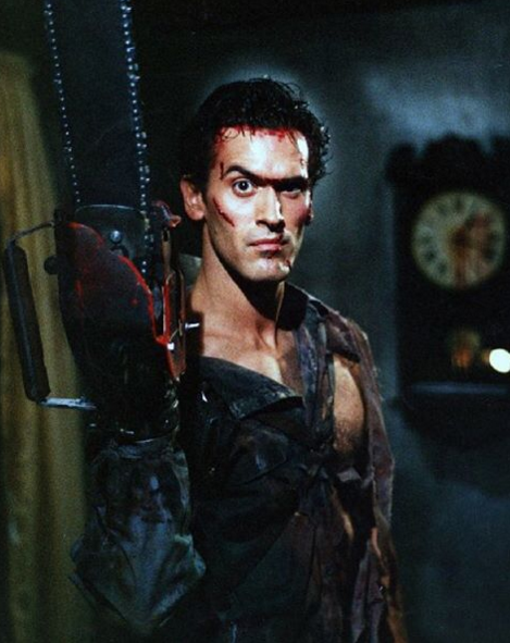 MeninFilm1's tweet photo. Bruce Campbell as Ashley Joanna "Ash" Williams in The Evil Dead (1981), Evil Dead 2 (1987), Army of Darkness (1992) and Ash vs The Evil Dead (2015-2018) https://t.co/GdfL8Tmo4S