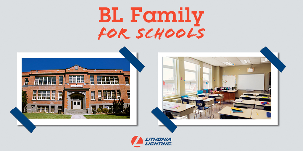 AcuityBrands's tweet photo. The BL Family from Lithonia Lighting® has all the #lightingsolutions you will need to outfit your school with one seamless look. Our guide will take you through classrooms, gyms and more to help you find the best fixture for your space! Take a tour here https://t.co/GrLvkQP6Rq https://t.co/MnW83wz9f3