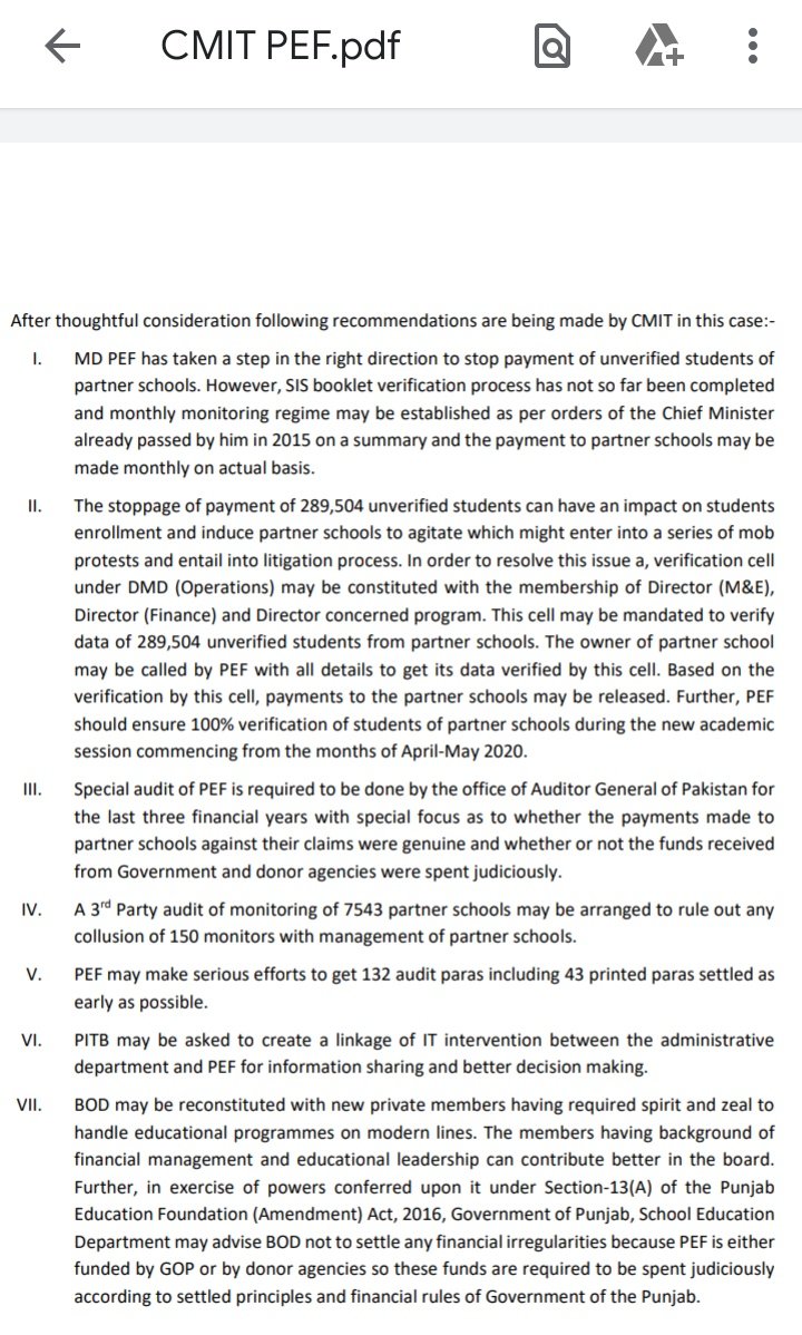 CMIT PROVED PEF SCHOOLS VERDICT 
There are no fake students in Pef Schools. Why Edu Minister defame the world reputed department &amp; why stopped the payment of 400,000 teachers? 
<a href="/cyalm/">cyril almeida</a> <a href="/haroon_natamam/">ہارون الرشید</a> 
<a href="/ArifAlvi/">Dr. Arif Alvi</a> <a href="/Shafqat_Mahmood/">Shafqat Mahmood</a> 
<a href="/ImranKhanPTI/">Imran Khan</a> <a href="/amnesty/">Amnesty International</a> 
<a href="/SaifUrRehmanBWN/">Saif ur Rehman</a>