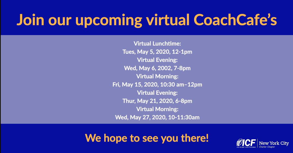 ICF_NYC's tweet photo. Plenty of opportunities to connect with other amazing coaches. Check out the latest CoachCafes here!
#ICFNYC #ICFNYCconnect #CoachCafe https://t.co/K4RoVG0Swr https://t.co/C1nQjTIPAi