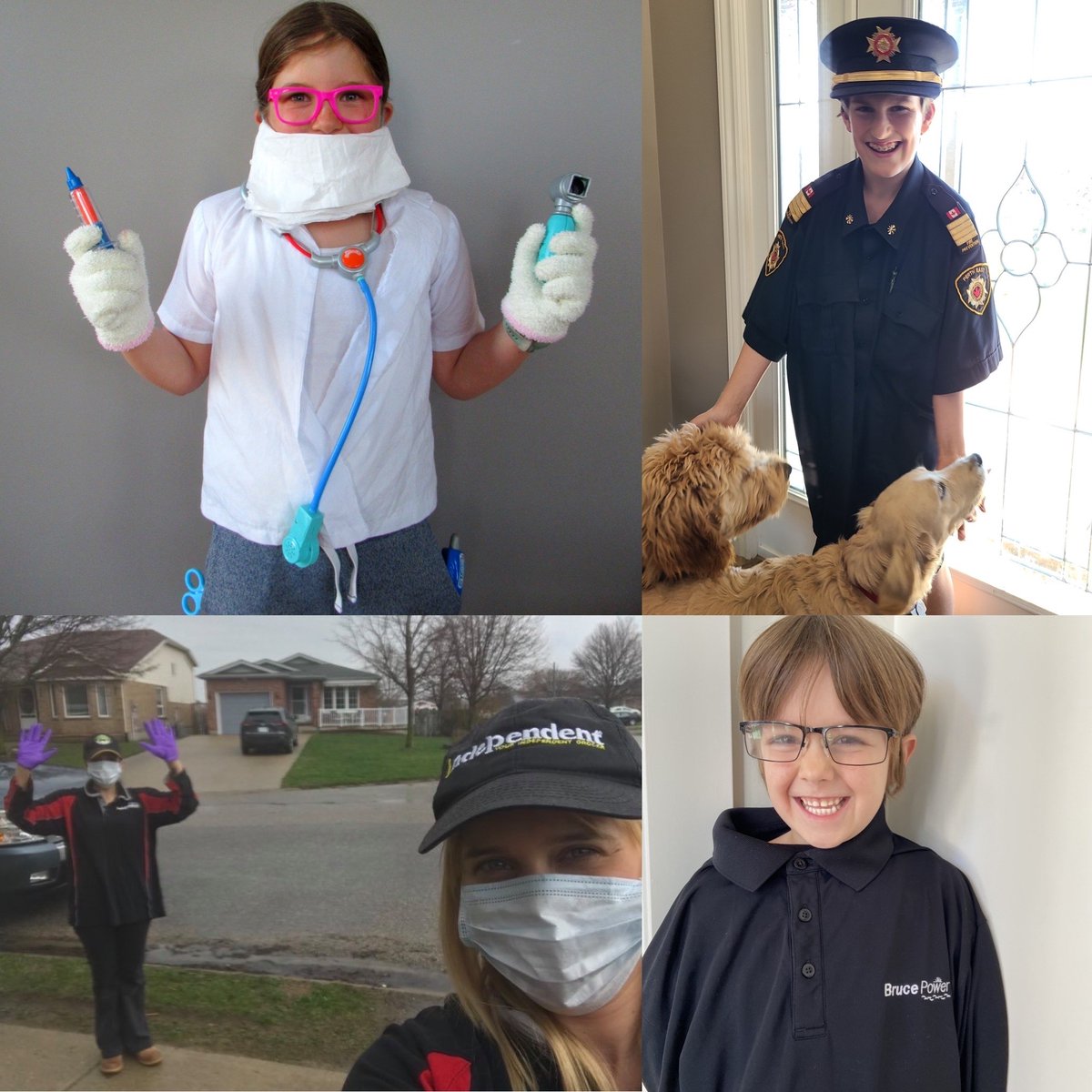 BluewaterDSB's tweet photo. Students at Northport Elementary School in #PortElgin are staying engaged and showing their appreciation for our essential workers while physical distancing measures are in place. #EdWeekBWDSB https://t.co/TVEbyWDCiU