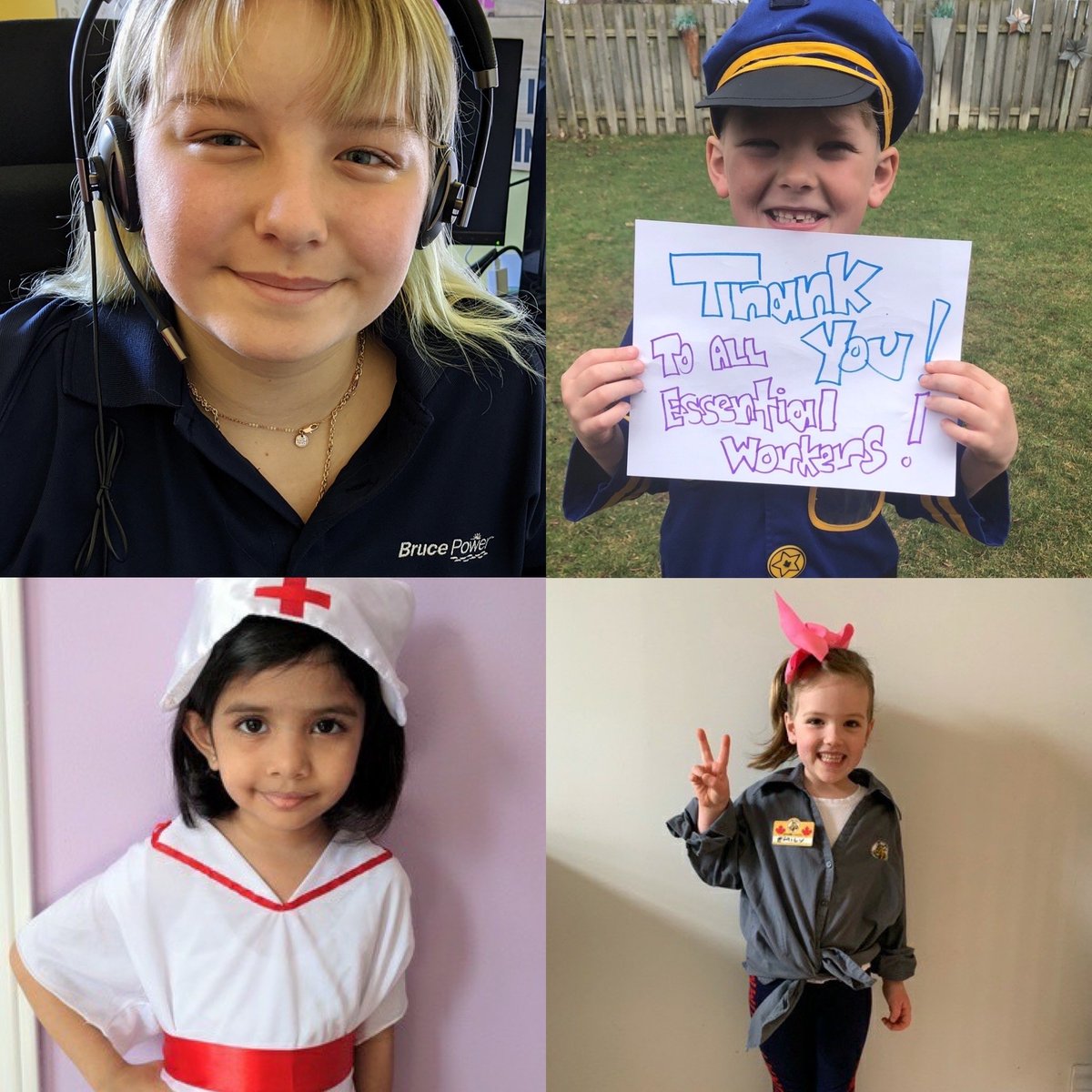 BluewaterDSB's tweet photo. Students at Northport Elementary School in #PortElgin are staying engaged and showing their appreciation for our essential workers while physical distancing measures are in place. #EdWeekBWDSB https://t.co/TVEbyWDCiU