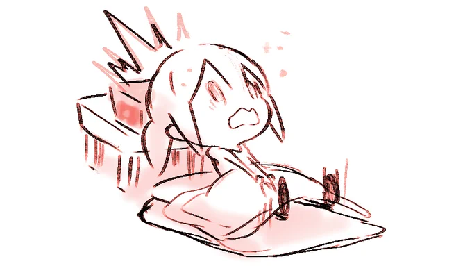 ちょっときゅうけいしよーっと ってよこになったら
オナホのはこ(かたい)にあたまぶつけた 