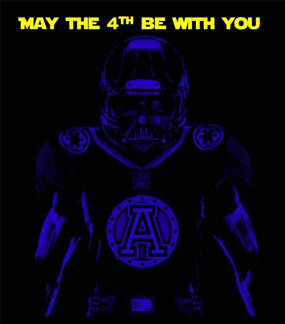 ArgoFootball's tweet photo. Together We Can Rule The Galaxy...
May The 4th, Be With You!
#Argofootball #Argocheer #Algonquinargonauts #strongertogether #letsplay #argomonsters https://t.co/kmHVsIeHF6