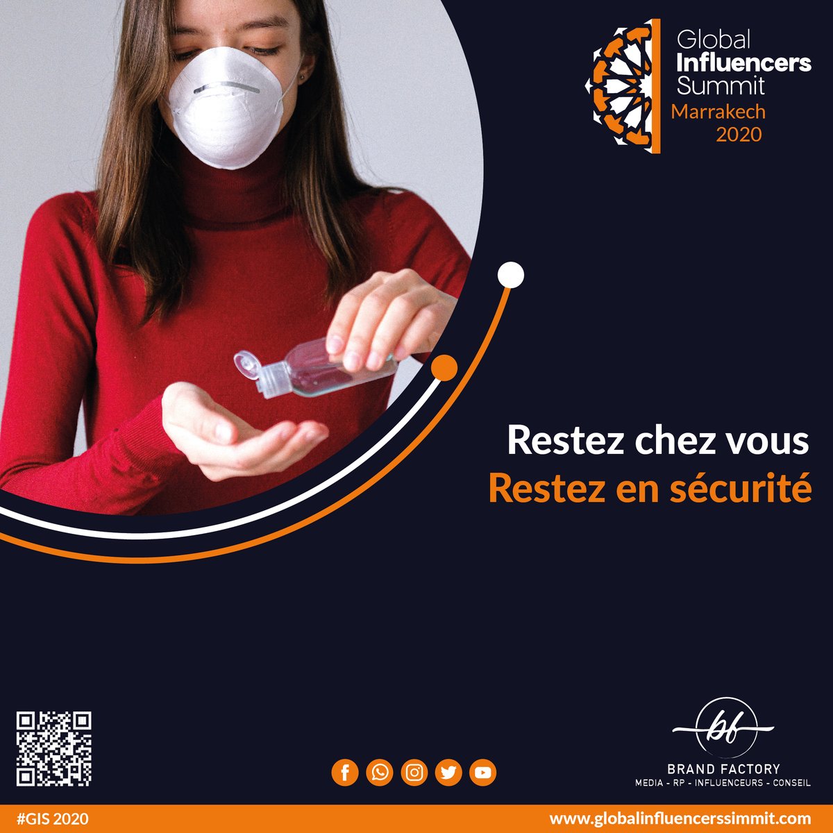 GIS_OFFICIEL's tweet image. Des précautions simples mais efficaces peuvent nous protéger contre le Covid-19.
Respectons les consignes, restons chez nous, luttons ensemble contre le Covid-19 et soyons prêts à célébrer le retour avec la 4ème édition du GIS 💪
#Restezchezvous #GIS #BrandFactory #Webeuz