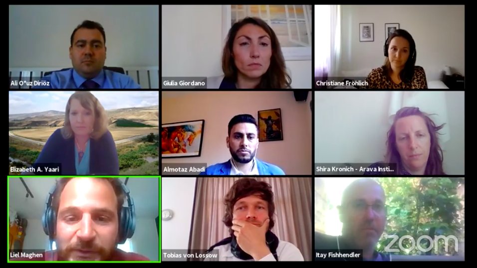 euromesco's tweet photo. Our webinar has ended! But the #JointPolicyStudy analysing #water de-/securitization trends is fully available online👉https://t.co/AmgXfhNUT8
Thanks to all the participants and, in particular, to Shira Kronich & @LielMaghen for coordinating this year-long joint research effort! https://t.co/e3zjyEoLjO