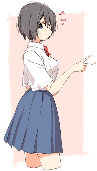 カメラを向けられた時に思いの外ノリが良い女の子 