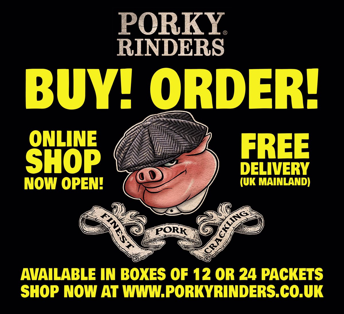 PorkyRinders's tweet photo. The online shop is now open! Order yours now at https://t.co/65EhmqQZXb https://t.co/SUudvM8OdL