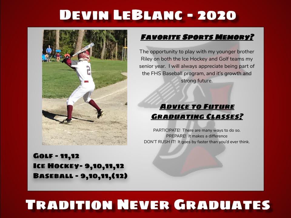 FitchburgAD's tweet photo. Senior Salute!  Congratulations Dev!  Best of Luck at UCONN, and see you at the alumni baseball games for years to come!
@Fitchburg2020 @CosenzaRay @CGARNER23 @Principal_FHS @FitchburgPS https://t.co/C3b248dADA