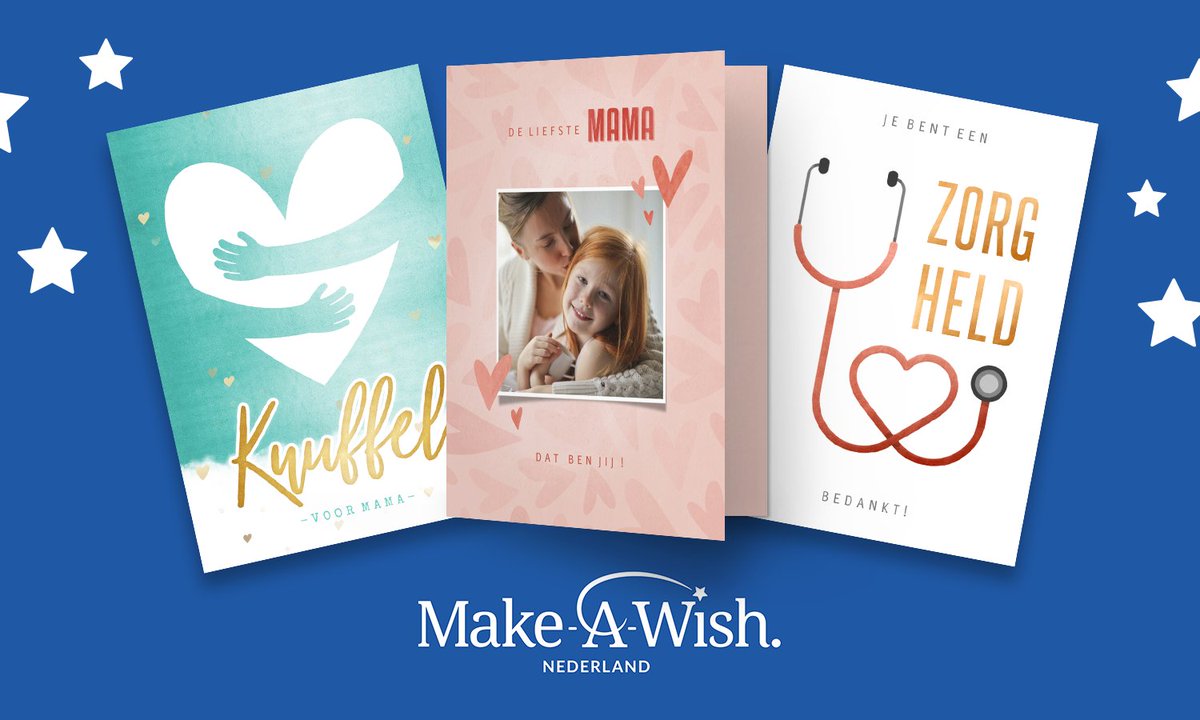 MakeAWishNL's tweet photo. Wie stuur jij deze dagen een kaartje? Je moeder, oma of een goede vriend? Laat weten dat je aan iemand denkt. Juist nu!

Een cadeautje van Make-A-Wish en @kaartje2go, om alle Nederlanders een hart onder de riem te steken.

Stuur jouw gratis kaartje via: https://t.co/BcFyTxPDZk https://t.co/jnlhryqIsm