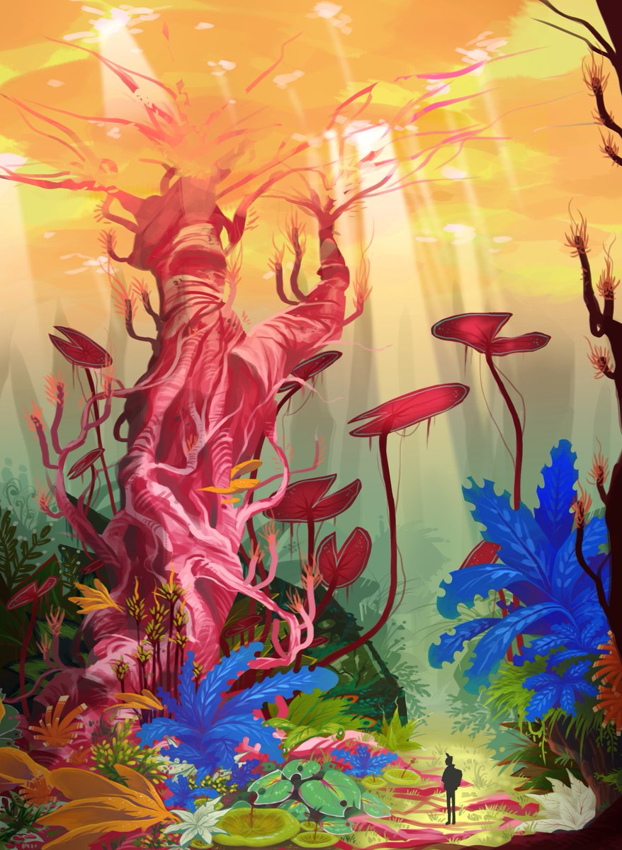 SweilArt's tweet photo. Very early environment concept art I did for Live Adventure, the game project I will work on for my final student year with 10 other students! I'm very excited to really start the project after the summer break -  

#conceptart #digitalart #gameart #foliage https://t.co/lGqKmSYhPy
