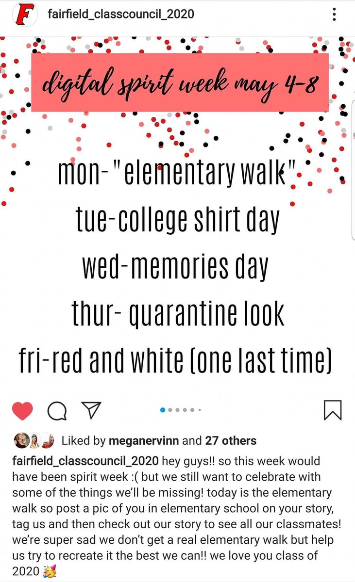 fcsd_FHS_APs's tweet photo. Our Senior Class Council is still hosting a Digital Spirit Week this week in honor of what would have been Prom Week! Let’s all participate to celebrate this AND Teacher Appreciation Week in a fun way! @fcsdhighschool @FCSDNews @FCSDhsguidance https://t.co/Ycc5p5JQCl